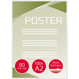 GBC Document Laminating Pouches A2 2x80 Micron Gloss [100]
