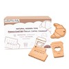 French Cafe-Themed Wooden Toys Set, Natural Wooden Play Food, Handcrafted