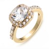 Impression Collection Square Rings Wedding Party Statement CZ Cocktails Gold