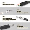 Ancable Replacement 4-Pack TRS Male Plug 3 Pole 1/8" 3.5mm