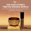 Ohm Store Tibetan Singing Bowl Set with Healing Mantra Engravings