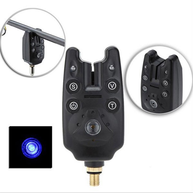 Fishing Bite Alarm with LED Blue Light Adjustable Tone Volume