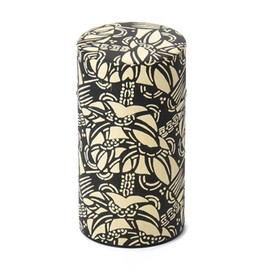 Waraku Fuuka Japonés Pokkan Café Especias Tin Tin Canister Washi Almacenamiento de papel con tapa, capacidad de 7.7 onzas (Han)