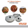 IMUSA 3-Piece Natural Cast Aluminum Dutch Oven Set Oven Safe