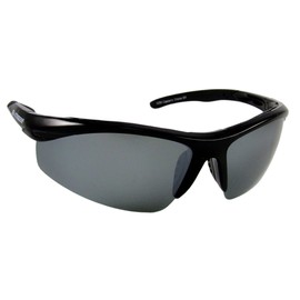 Sea Striker Captain's Choice Polarized Sunglasses with Black Frame,Silver Mirror and Grey Lens (Fits Medium to Large Faces)