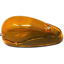 All Star Truck Parts Pair (Qty 2) 4.6" Amber Sleeper Cab LED Side Marker/Turn Led Light Clearance For Freightliner Century/Columbia Surface Mount, Amber Oval Side Marker and Turn Signal Sealed