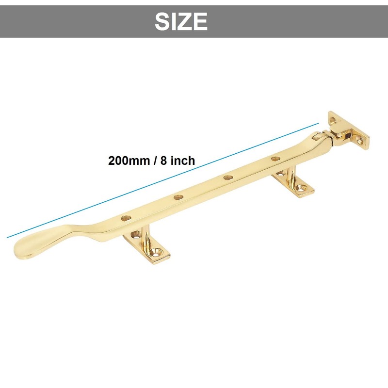 TERF® 200mm Heavy Duty Traditional Victorian Design Polished Brass Window