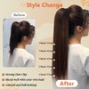 S-noilite Real Hair Ponytail Extensions, Braid Hair Extensions, Straight, 105