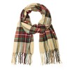 Wrapables® Plaid Long Winter Warm Scarf Wrap with Fringe, Red