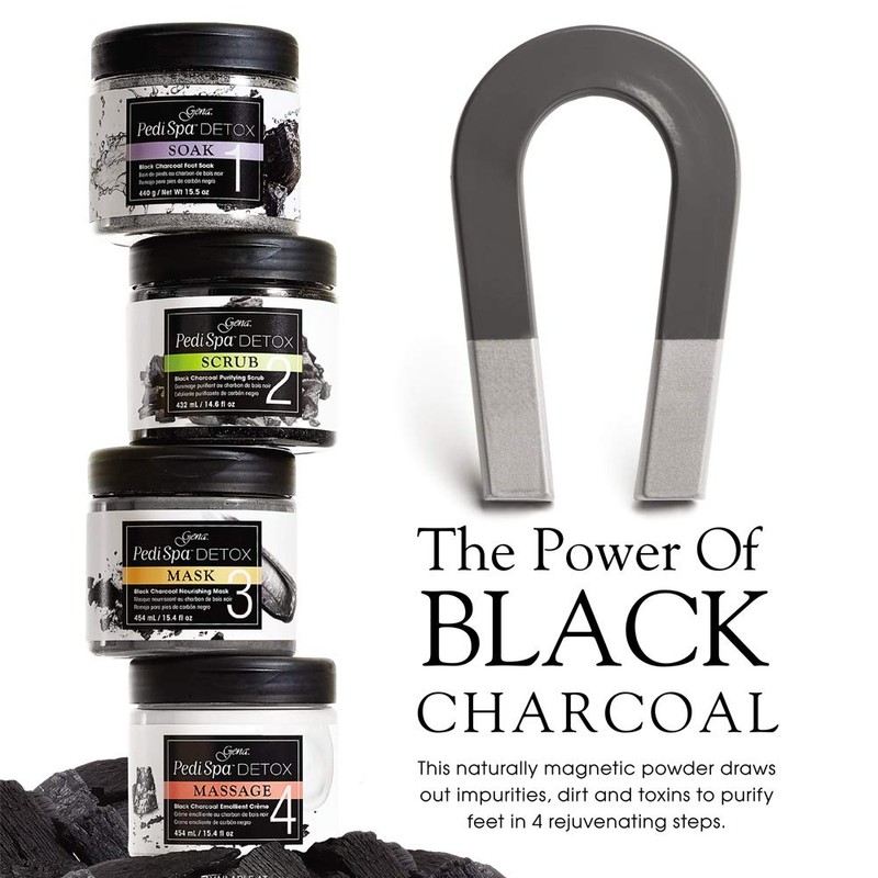 Gena Pedi Spa Detox Black Charcoal for Feet Detox and