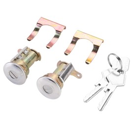 Yollky Car Door Lock Cylinder with Keys for Dodge B100 B150 B200 B250 B300 B350 for Dodge W100 W200 W250 W300 W350 for Dodge D100 D150 D200 D250 D300 D350 | 2 Keys, Silver Tone | Replaces 5070004