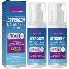 Crema de Estrógeno para la Menopausia, Crema de Enfermería para Reducir Fluctuaciones Emocionales, Fatiga y Bochornos del Climaterio Femenino, Alivio y Balance del Climaterio (2PCS)
