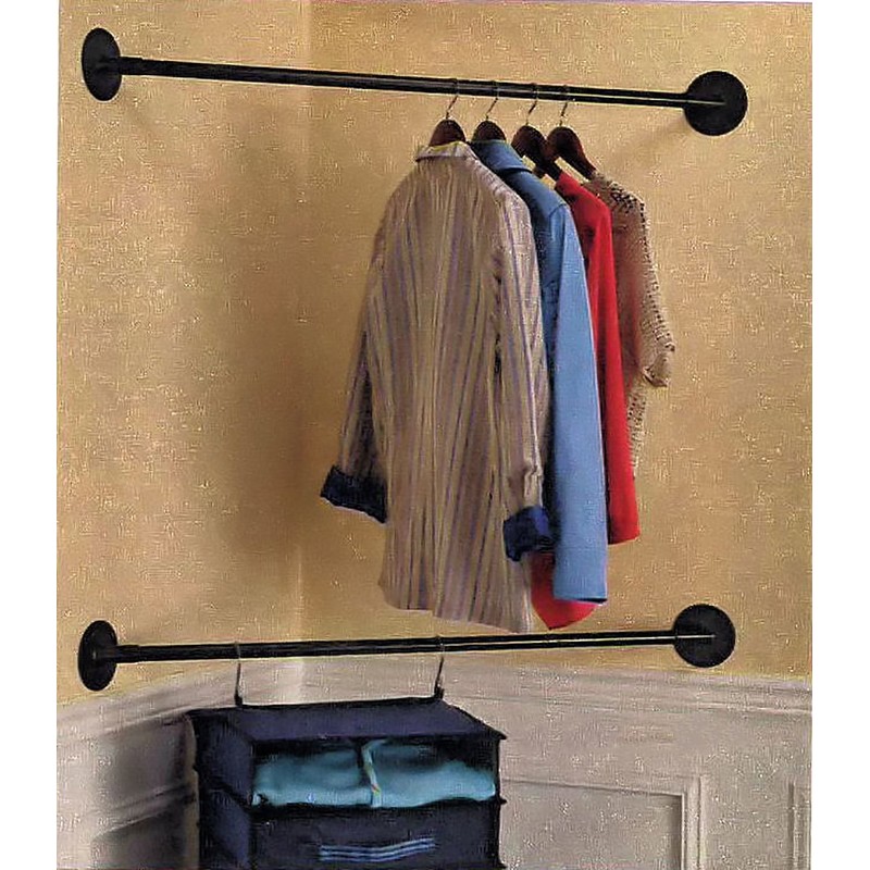 Hanging Bars 43" Iron Wardrobe Assistant Corner
