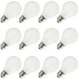 Industrial Performance 25A19/RS 75V, 25 Watt, A19, Medium Screw (E26) Base Light Bulb (12 Bulbs)