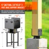 Uphode 2Pack 4"x4"(Actual 3.5"x3.5") Wooden Post Base for Concrete, U-Shape