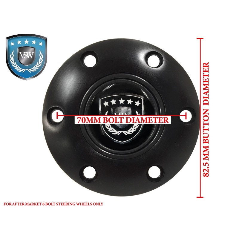 LimeWorks Hot Rod Parts 6-Bolt Horn Button with Chrome Trim