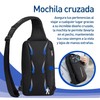 Bluelander Mochila Antirrobo Cruzada, Bolso de Pecho, Bandolera Multifuncional con