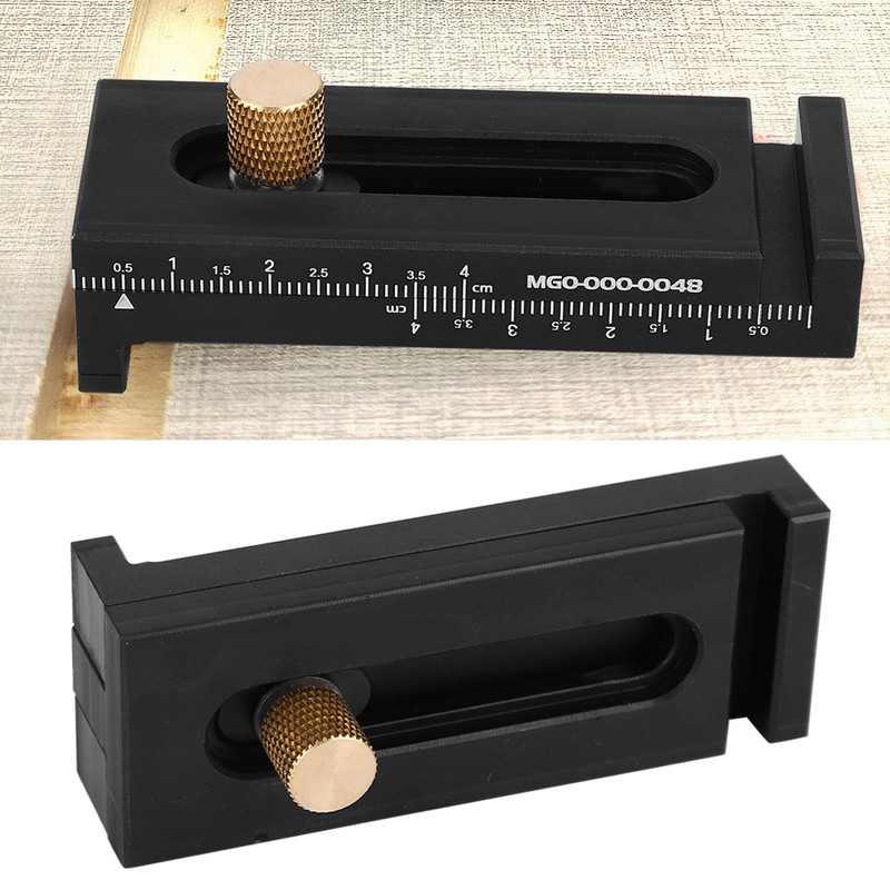 Black Aluminum Brass Marking Gauge Depth Measuring Ruler Woodworking Line