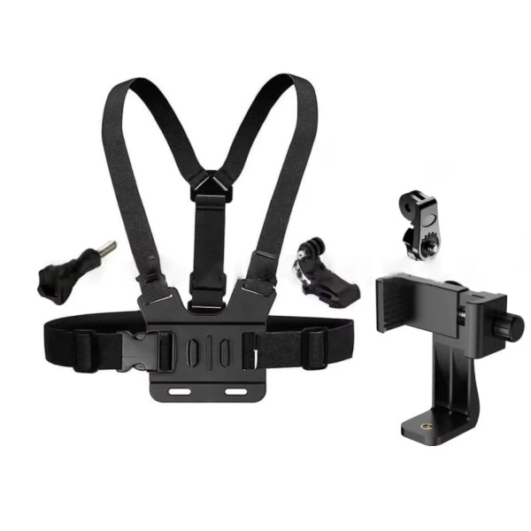 Unbranded Chest Mount Phone Holder Harness Adjustable Strap for Action