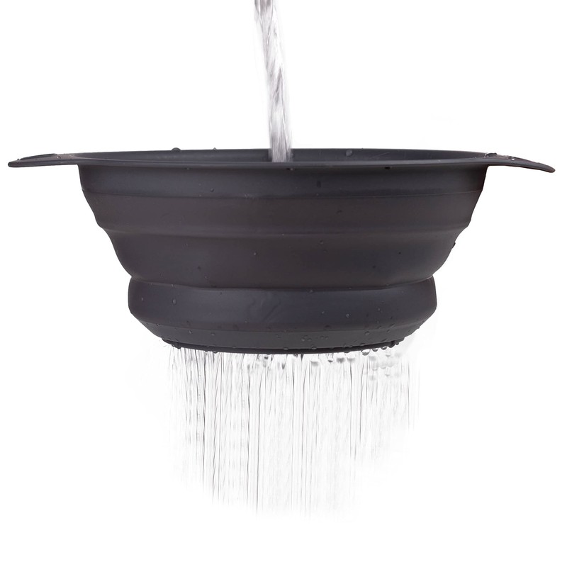 Zirbel Colander Foldable Set of 2 Pasta Strainer Space-Saving