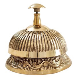Generic Nautical Brass Reception Table Bell - 4" Round Hanging Bell for All Occasions