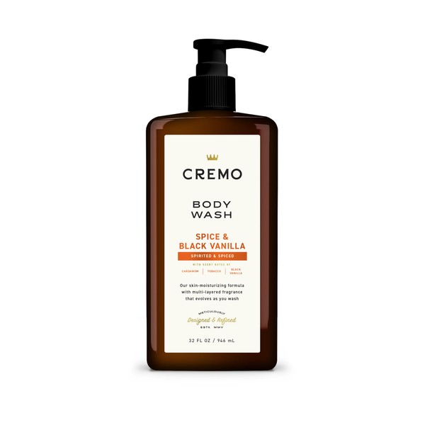 Cremo Rich-Lathering Spice & Black Vanilla Body Wash for Men,