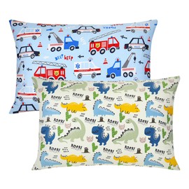 Toddler Pillow Case for Toddlers, Pack of 2, 14 x 20 cm, Soft Cotton Baby Pillowcases, Travel Pillowcases for Boys, Girls, Children for Sleeping, Envelope Closure, Machine Washable