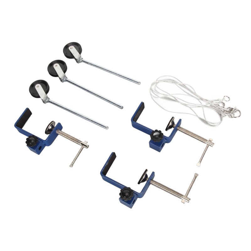 Robust Metal Bench Clamp with Pulley - Ideal for Laboratory,