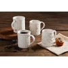 Mud Pie 16 oz Woven Ceramic Mug, White