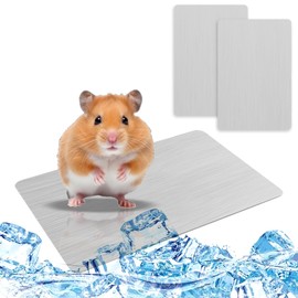 DAVBNM 2 PCS Rabbit Cooling Pad, 12 * 8cm Hamster Cooling Mat Pet Cool Plate for Rabbit Bunny Hamster Guinea Pig Small Pets Stay Cool This Summer