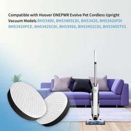 Leemone 6 PACK Evolve Filter Compatible with Hoover ONEPWR Evolve Pet Cordless Small Upright Vacuum Cleaner BH53422V, BH53420, BH53420PCE, BH53400, BH53405CDI, BH53425CDI, BH53450, BH53452CDI
