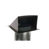 FAMCO Galvanized Steel Hooded Wall Vent with Screen and Damper,
