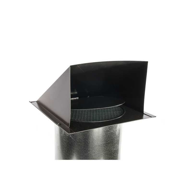 FAMCO Galvanized Steel Hooded Wall Vent with Screen and Damper,
