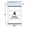 Avery Durable Waterproof Rectangle Labels with Sure Feed, 2" x