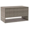 vidaXL Cushion Box - Grey PE Rattan Outdoor Storage for