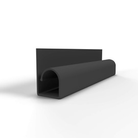 Electriduct Small Hook Channel Cable Raceway Desk Cord and Wire Organizer - 16 Inch (Pack of 6) - Black