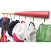 KT Bats Coat Rack Wall Mount Wood Baseball Bat Cap