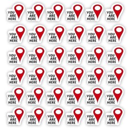 Pointer You are Here Vinyl Stickers 0.5 X 0.5 Inches 36Packs