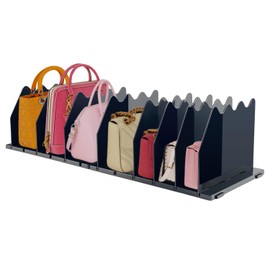 WITSPARKLLE Adjustable Purse Organizer+Hat Organizer for Closet，Shelf Dividers for Closet Organization，Handbag Storage Organizer for Women (Black)