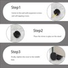 Ykendz Aluminum Mirror Mounting Clips, Round Shape Wall-Mounted Mirrors Bracket,