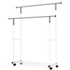 VICERII Double Clothing Rack, 55.51 Inch Garment Rack with Wheels