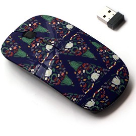 2.4G Wireless Mouse with Cute Pattern Design for All Laptops and Desktops with Nano Receiver - Cute Flamingo