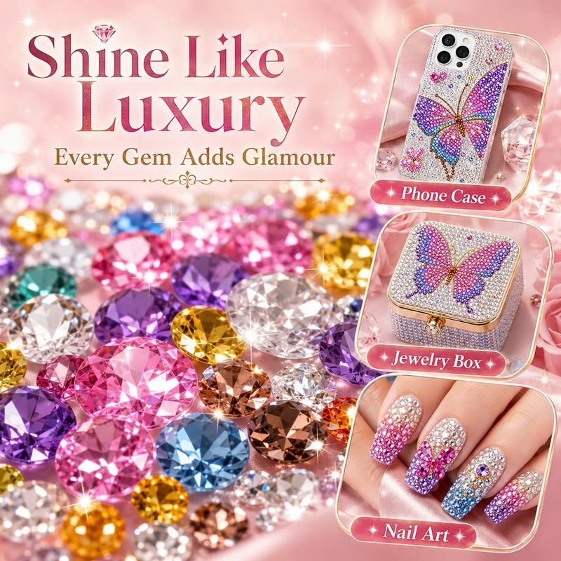 Bedazzling Kit, 43000pcs Jelly Resin Rhinestones with 40 Colors &
