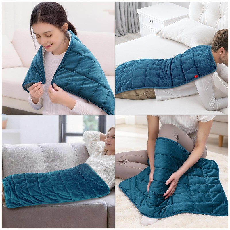 Weighted Heating Pad for Back & Period, FSA Eligible, 17x33,