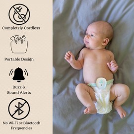Baby Smile Baby Motion Breathing Monitor | Baby Abdominal Movement Monitor | Audible Alerts for Quick Alerts | Diaper Clip | No Bluetooth