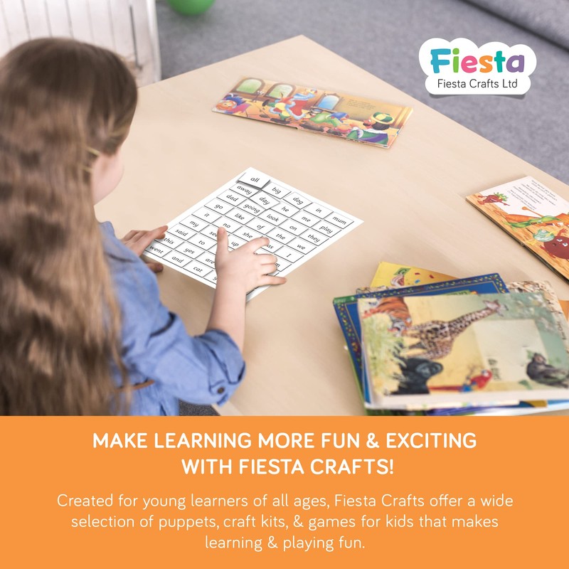 Fiesta Crafts Word Magnets for Kids - Learn to Read