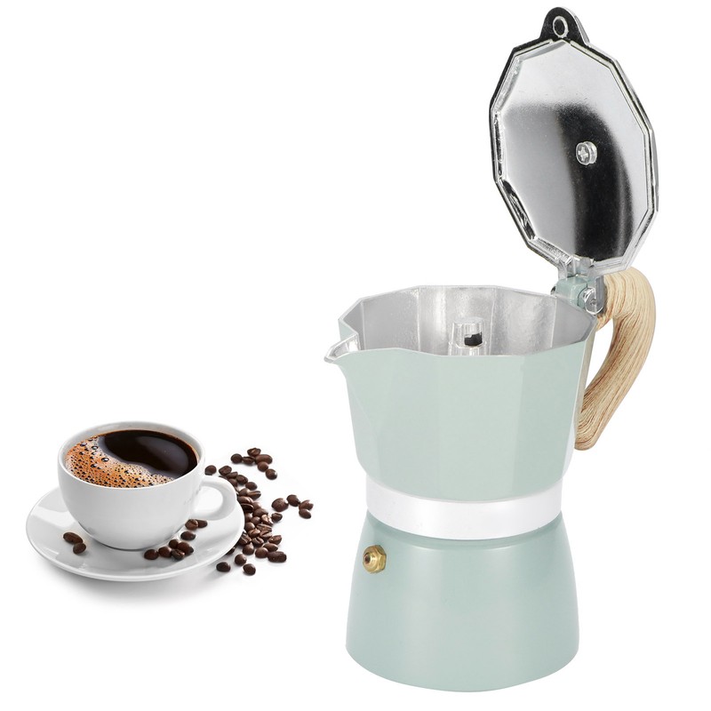 Stovetop Coffee Maker Aluminium Octagonal Coffee Pot Kettle Moka Pot