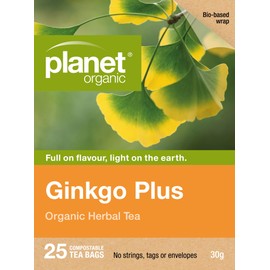 Planet Organic Ginkgo Plus Herbal Tea 25 Tea Bags