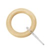 GARDINIA Curtain Rings for Curtain Rods, Diameter 25 mm, with