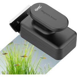 hygger Aquarium Magnetic Glass Cleaner, Algae Scraper for Fish Tank Cleaning with Two Detachable Blade, Magnet Floating Design Scrubbing Brush